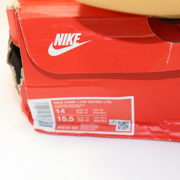 Nike Dunk Low Retro LTD Violet Black Croc Men's 14 / Women's 15.5 NIB - Picture 8 of 9